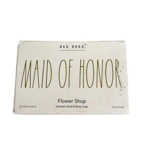 Rae Dunn Flower Shop Soap Bar "MAID OF HONOR" Scented Hand & Body Soap -8oz